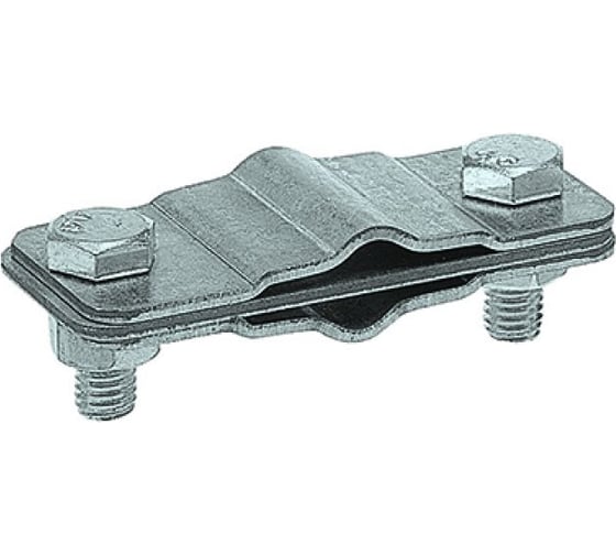 Изображение товара Зажим соединительный EZETEK полоса/пруток — полоса/пруток параллельный, оцинкованный, упаковка 5шт 90557/5