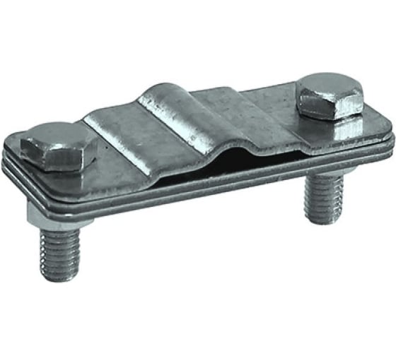 Изображение товара Зажим соединительный EZETEK полоса/пруток — полоса параллельный, оцинкованный, упаковка 5шт 90559/5