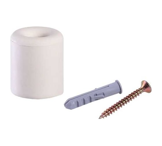 Изображение товара Дверной резиновый стопор Larvij белый LDS009WH