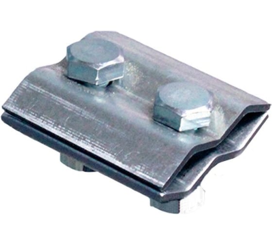 Изображение товара Зажим соединительный EZETEK круглого проводника 8-10 мм параллельный, оцинкованный, упаковка 5шт 74426/5