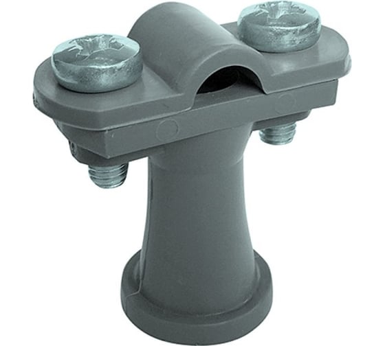 Изображение товара Держатель проводника круглого EZETEK 6-10 мм серый, высота 38 мм, пластик, упаковка 5шт 91102/5