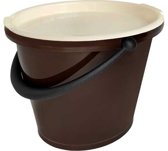 Изображение товара Ведро садовое SOLARIS 5 л, с крышкой, шоколадного цвета S1514