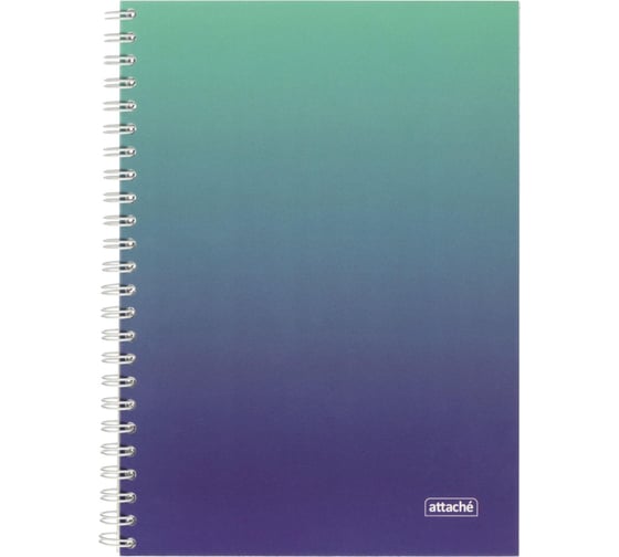 Изображение товара Бизнес-тетрадь Attache А5, 96 л, Градиент Бирюза, клетка, 65 г, гребень, УФ-лак 1919323