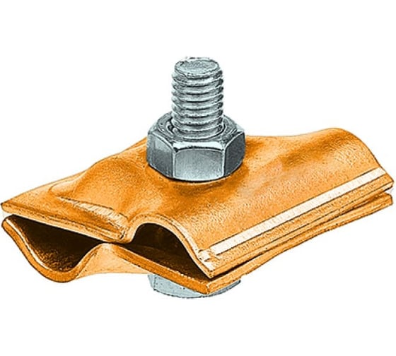 Изображение товара Зажим соединительный EZETEK круглого проводника 8-10 мм, латунь, упаковка 5 шт 91072/5