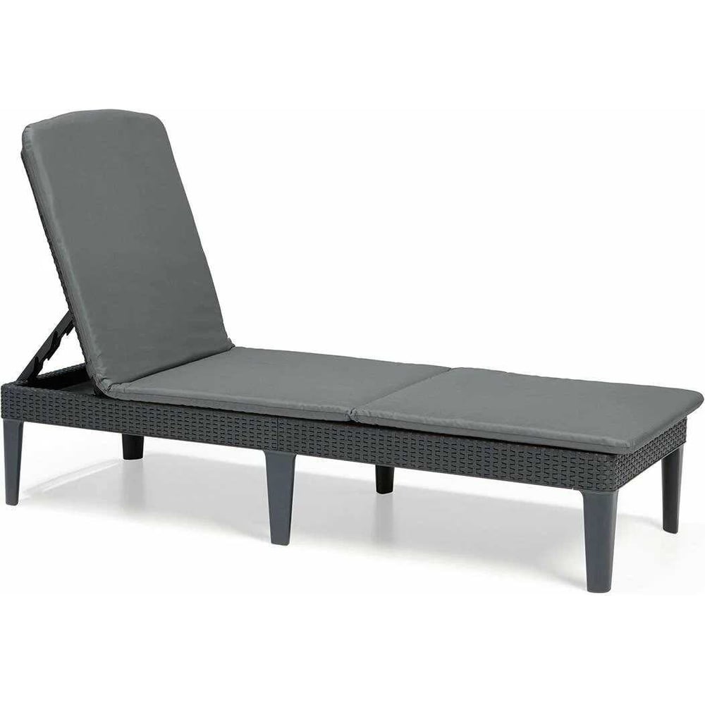 Изображение товара Шезлонг KETER Jaipur Sun lounger, with cushion графит 238416