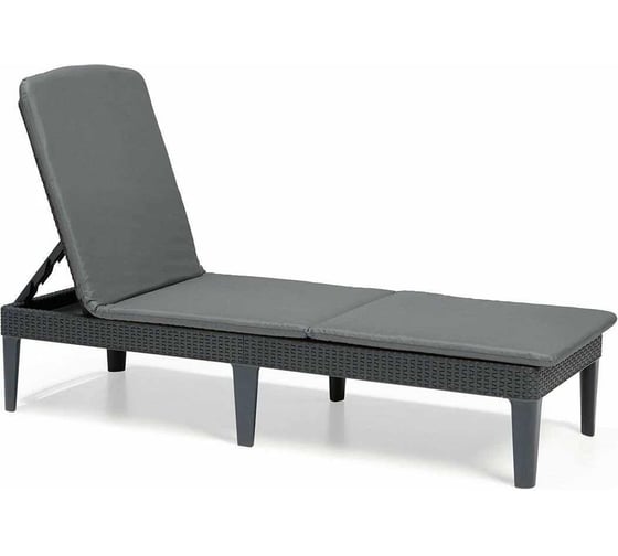 Изображение товара Шезлонг KETER Jaipur Sun lounger, with cushion графит 238416