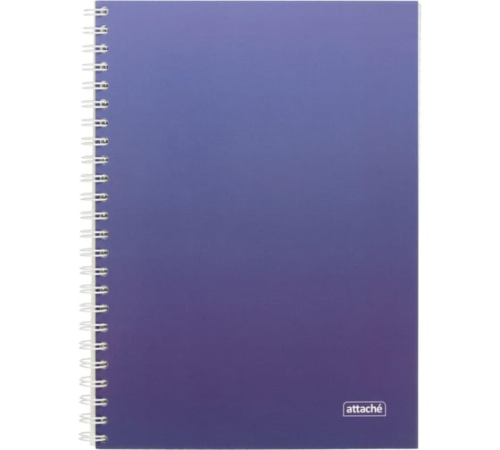 Изображение товара Бизнес-тетрадь Attache А5, 96 л, Градиент Синий, клетка, 65 г, гребень, УФ-лак 1919320