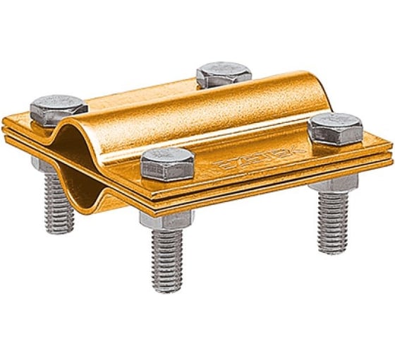 Изображение товара Зажим заземления EZETEK стержень - стержень крестообразный, латунь, упаковка 5шт 90530-1/5