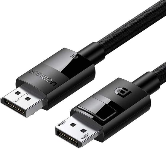 Изображение товара Кабель Ugreen DP114 (80392) DP 1.4 Male to Male Plastic Case Braided Cable. Длина 2 м. Цвет черный 80392_
