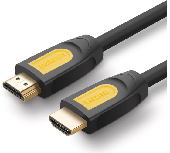 Изображение товара Кабель Ugreen HD101 (10128) HDMI Male To Male Round Cable. Длина 1,5 м. Цвет черно-желтый 10128_