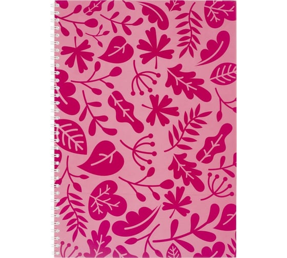 Изображение товара Тетрадь общая Attache А4, 60 л, Magenta клетка, 65 г, белый 100, гребень, картон, ВД-лак 1919310