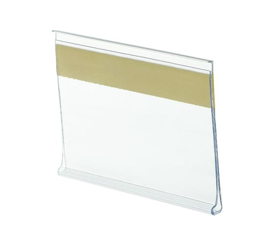 Изображение товара Ценникодержатель ООО Комус полочный самоклеящийся DBR 39, длина 60, прозрачный, 20 шт в упаковке 1616180