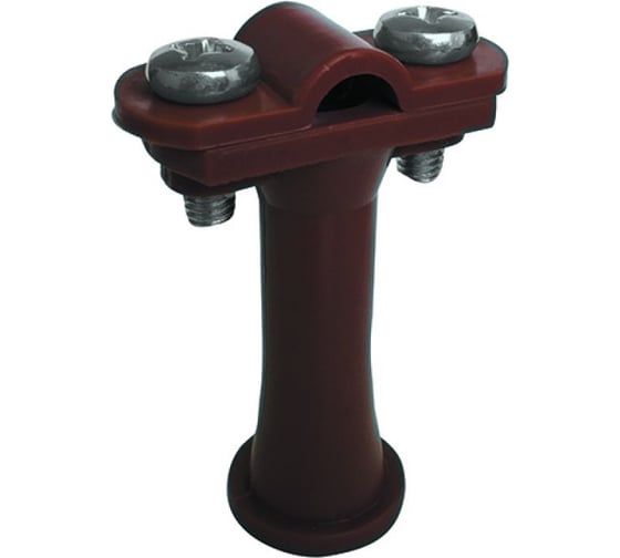 Изображение товара Держатель проводника круглого EZETEK 6-10 мм коричневый, высота 59 мм, пластик, упаковка 5шт 91103/5