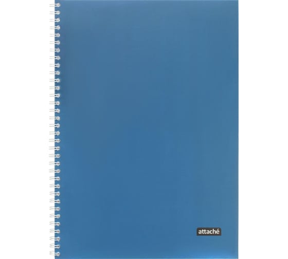 Изображение товара Тетрадь общая Attache А4, 96 л, Metallic Синий, клетка, гребень, картон, фольга 1919355