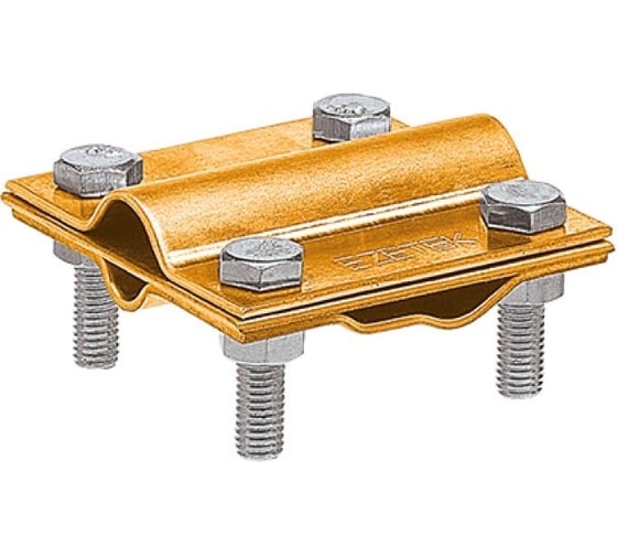 Изображение товара Зажим заземления EZETEK стержень - полоса/пруток крестообразный, латунь, упаковка 5шт 90530/5