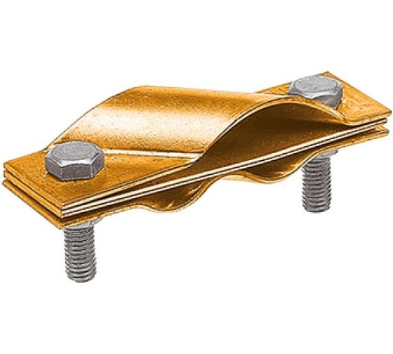 Изображение товара Зажим заземления EZETEK стержень - полоса/пруток диагональный, латунь, упаковка 5шт 90531/5