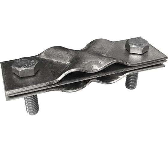 Изображение товара Зажим заземления EZETEK полоса/пруток - полоса/пруток диагональный, нержавеющая сталь, упаковка 5шт 62836/5