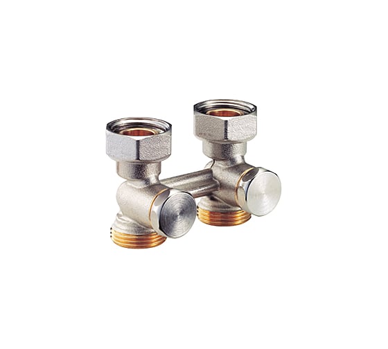 Изображение товара Узел нижнего подключения Giacomini R387 Ду 20, Ру10, 3/4ЕКx3/4ЕК, прямой R387X002 022-0586