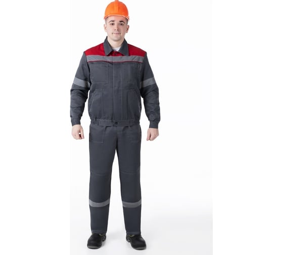 Изображение товара Костюм MILL ЛЕГИОНЕР серый с красным, куртка, ПК размер 52-54, рост 182-188 4660319471142