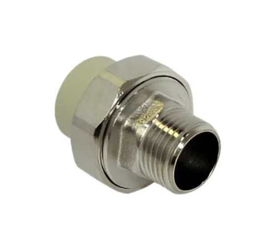 Изображение товара Муфта комбинированная разъемная TEBO PPR, O-ring, 20x1/2 НР, серый 016022102