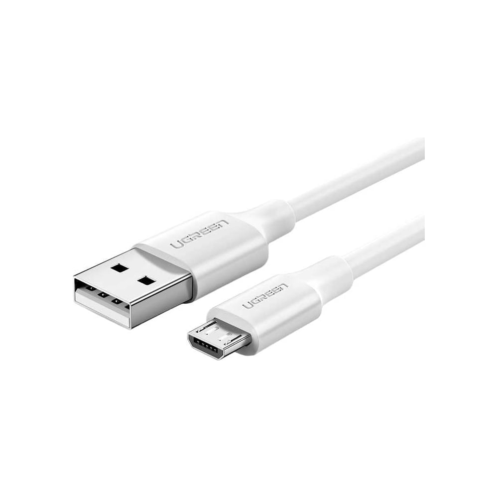 Изображение товара Кабель Ugreen US289 USB 2.0 A to Micro USB 2м белый надежный с Nickel Plating