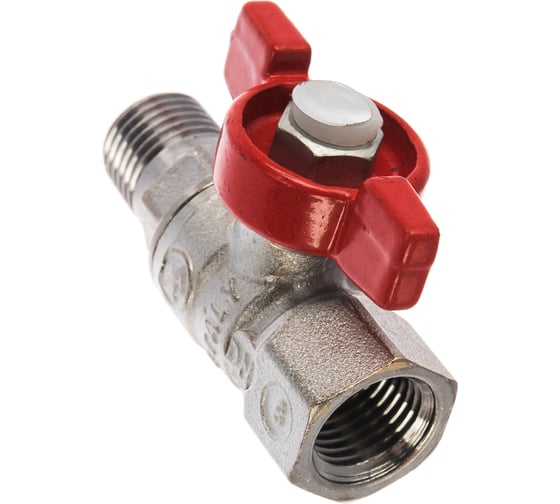 Изображение товара Шаровой кран Giacomini R254D латунь, хром, Ду 8, Ру42, ВР/НР, бабочка R254X001 007-1418