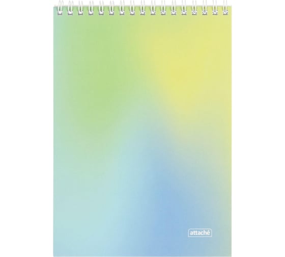 Изображение товара Блокнот Attache А5, 80 л, Яркий Градиент №1, клетка, гребень, картон, софттач-лак 1919332