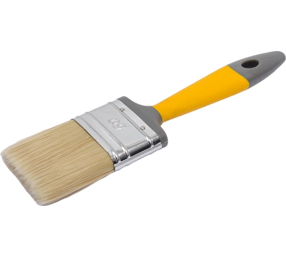 Изображение товара Плоская кисть HARDY серия 90, искусственная щетина, 2K, 50х16 мм, желтая 0200-905050