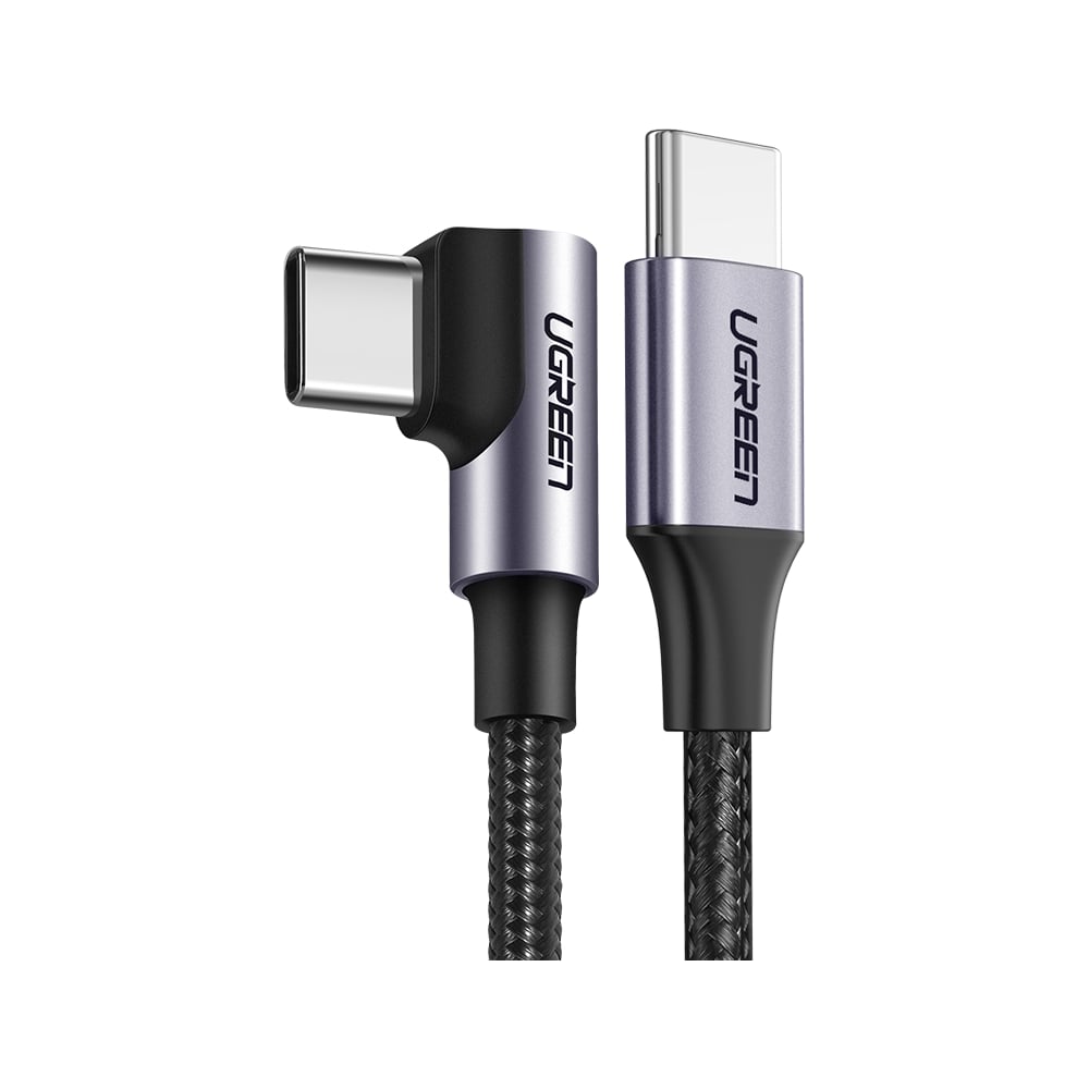 Изображение товара Угловой кабель Ugreen USB-C 2.0 3м для быстрой зарядки и передачи данных