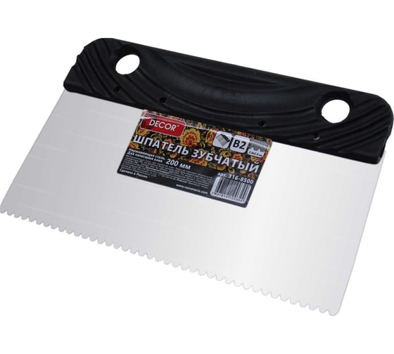 Изображение товара Шпатель DECOR 200 мм, зуб В2, металлич. 316-8500 11613438
