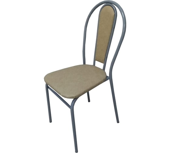Изображение товара Стул металлический ООО Комус с мягкой спинкой титан-бежевый 4353 1921466
