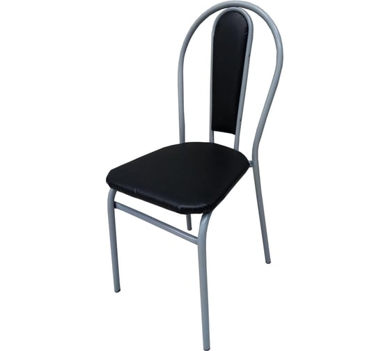 Изображение товара Стул металлический ООО Комус с мягкой спинкой титан-черный 4353 1929826
