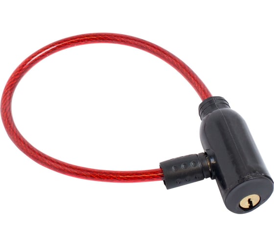 Изображение товара Замок велосипедный тросовый Стандарт ВС-Т6 350 мм, RED красный 13917