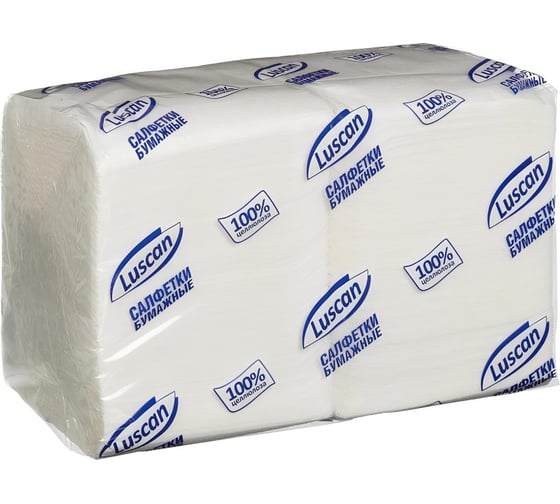 Изображение товара Салфетки бумажные Luscan I PACK 1 слой 24x24 см, белые 400 шт в упаковке 1994475