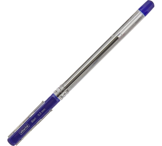 Изображение товара Ручка шариковая неавтоматическая Attache Glori линия 0,3 мм, масляная, синяя, манжета, 50 шт. 1726236