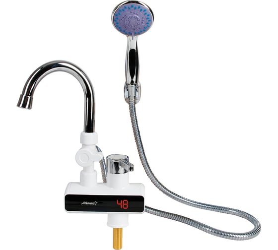 Изображение товара Водонагреватель проточный электрический с душем Atlanta ATH-7437 white