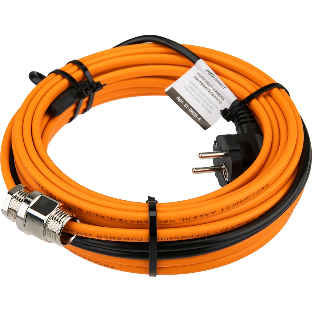 Изображение товара Греющий кабель саморегулирующийся PROCONNECT 10м для обогрева труб