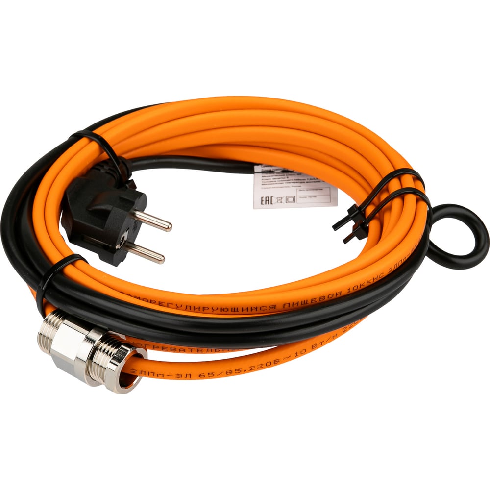 Изображение товара Греющий саморегулирующийся кабель PROCONNECT 10 ККНС 2ЛПп-ЭЛ для труб, 4м, 40Вт