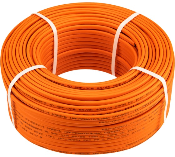 Изображение товара Саморегулирующийся греющий кабель PROCONNECT для обогрева труб 10 ККНС 2ЛПп-ЭЛ 65/85, экранированный, пищевой, 10Вт/м, 0,5мм2/70м, 100м 51-0632-4