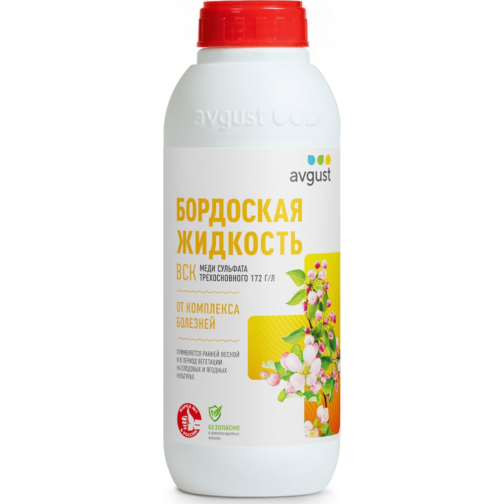 Средство от болезней растений Avgust Бордоская жидкость 1 л 4606696012073