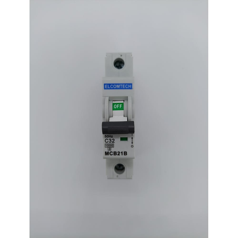 Изображение товара Автоматический выключатель ELCOMTECH MCB21B 32А, модульный, IP20, DIN-реечный монтаж
