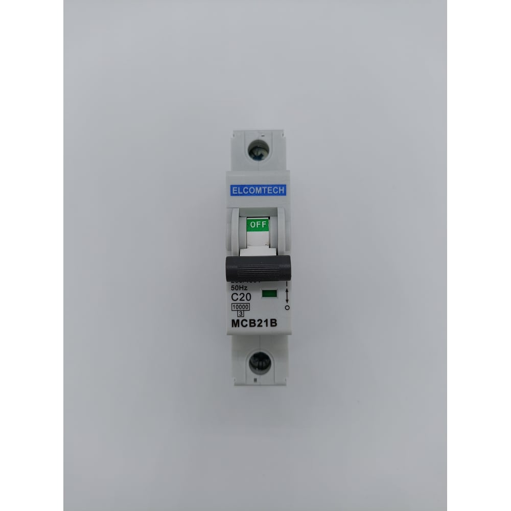 Изображение товара Автоматический выключатель ELCOMTECH MCB21B-10-1C20AC для защиты домашней электросети