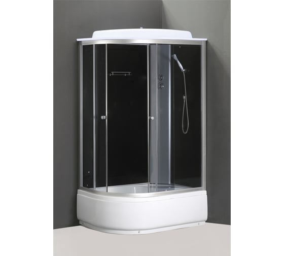 Изображение товара Душевая кабина GROSSBERG 1200х800х2150, высокий поддон 45 см, стекло тонированное TM 712 R