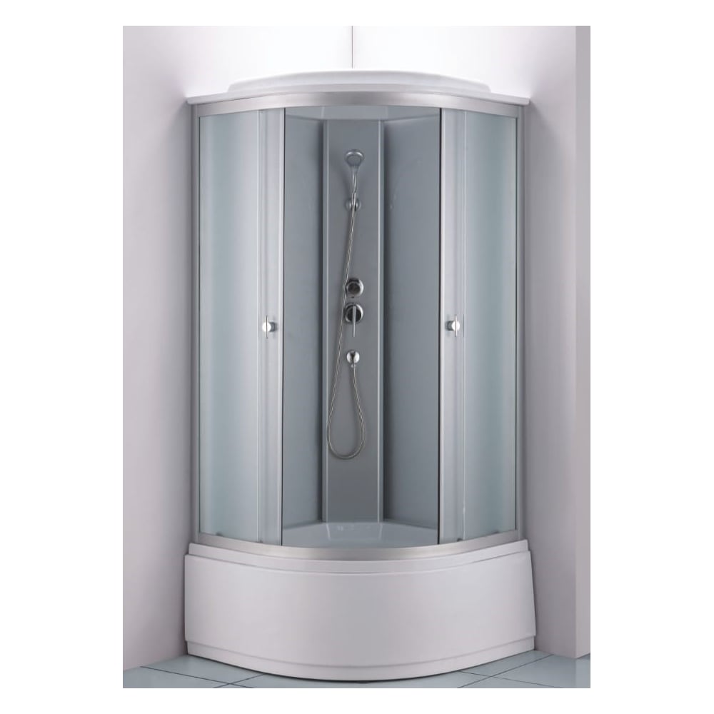 Изображение товара Душевая кабина GROSSBERG 900х900х2150 высокий поддон стекло матовое TM 109