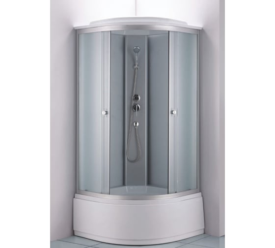 Изображение товара Душевая кабина GROSSBERG 900х900х2150, высокий поддон 40 см, стекло матовое TM 109