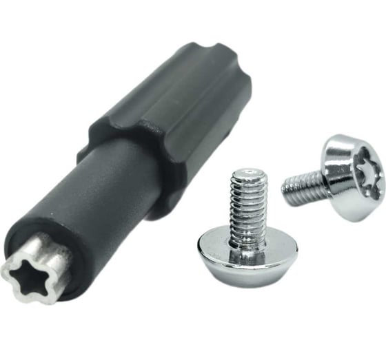 Изображение товара Комплект секретных винтов для номерных знаков STARLEKS  Винт 4шт, ключ C121612-4(Starleks)