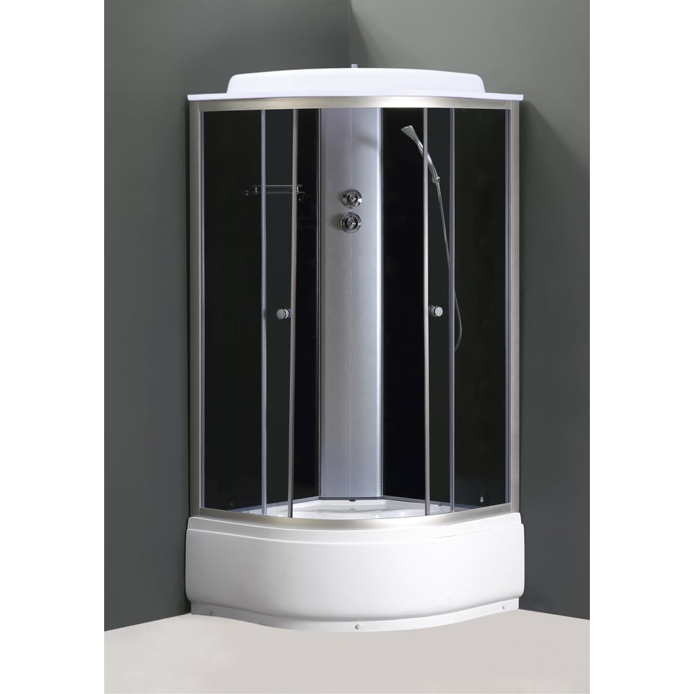 Изображение товара Душевая кабина GROSSBERG 900х900х2150 с тонированным стеклом и поддоном 26 см