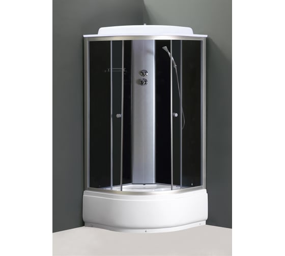 Изображение товара Душевая кабина GROSSBERG 900х900х2150, средний поддон 26 см, стекло тонированное TM 322