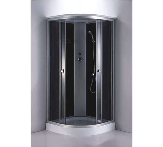 Изображение товара Душевая кабина GROSSBERG 900х900х2150, низкий поддон 13 см, стекло тонированное PB 99