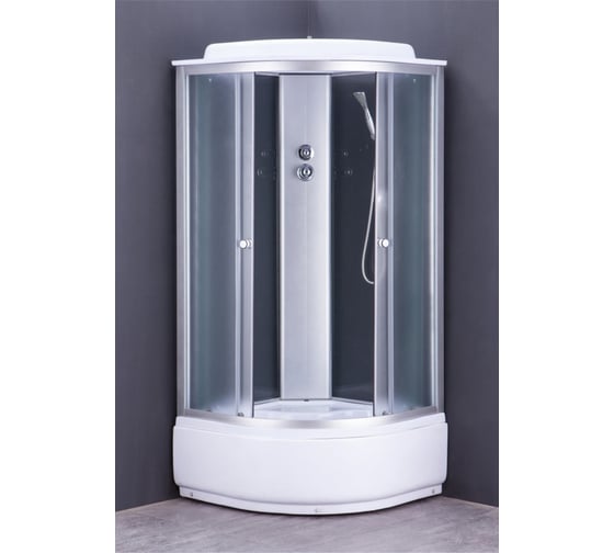 Изображение товара Душевая кабина GROSSBERG 1000х1000х2150, средний поддон 26 см, стекло матовое TM 313